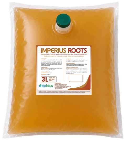 Inóculo nematicida microbiológico IMPERIUS ROOTS Biolatus - Bacillus licheniformis e subtilis contra nematoides